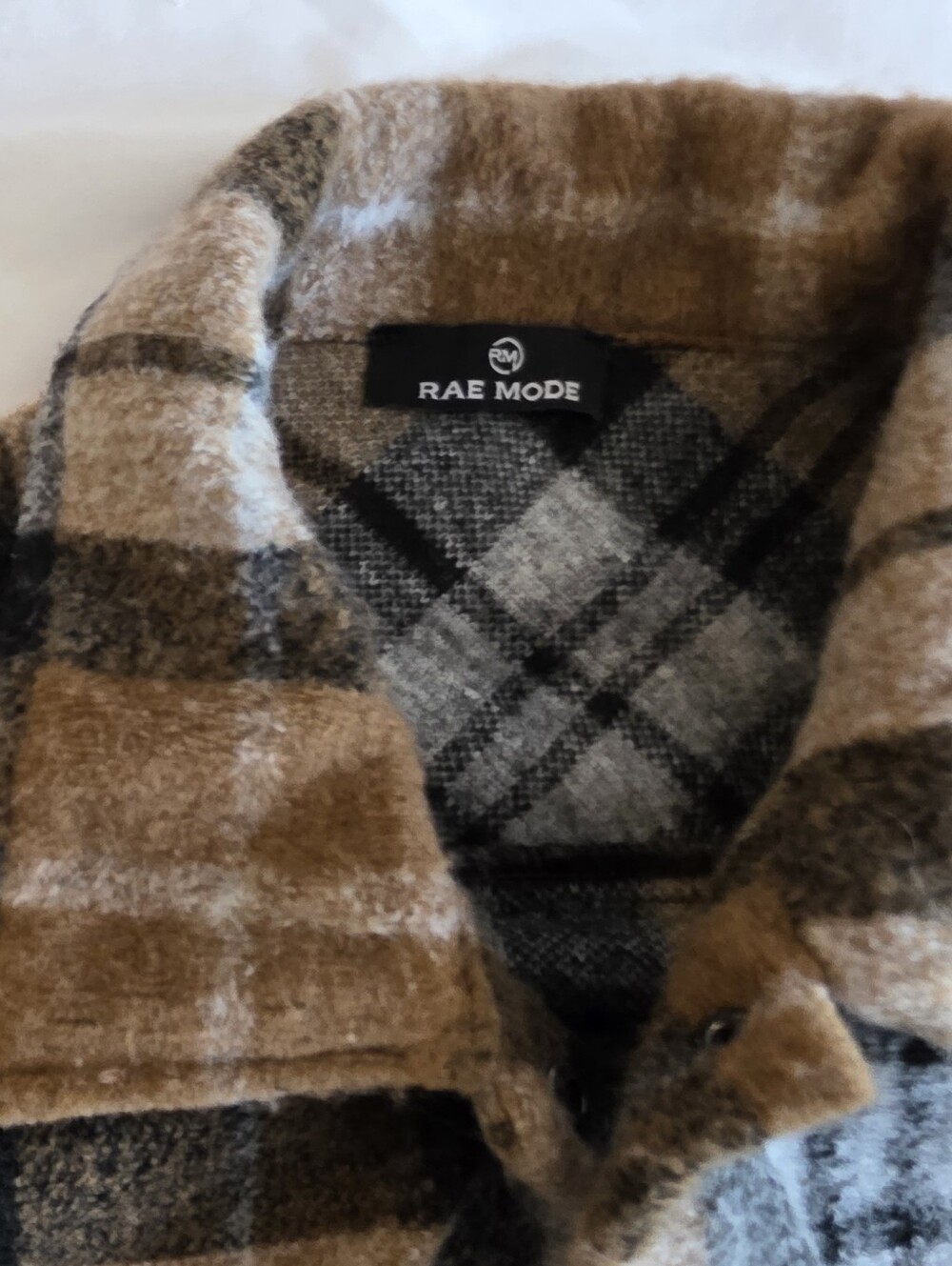 Women's Plaid Brown Wool-Blend Coat